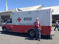Art Sullivan on a Red Cross deployment